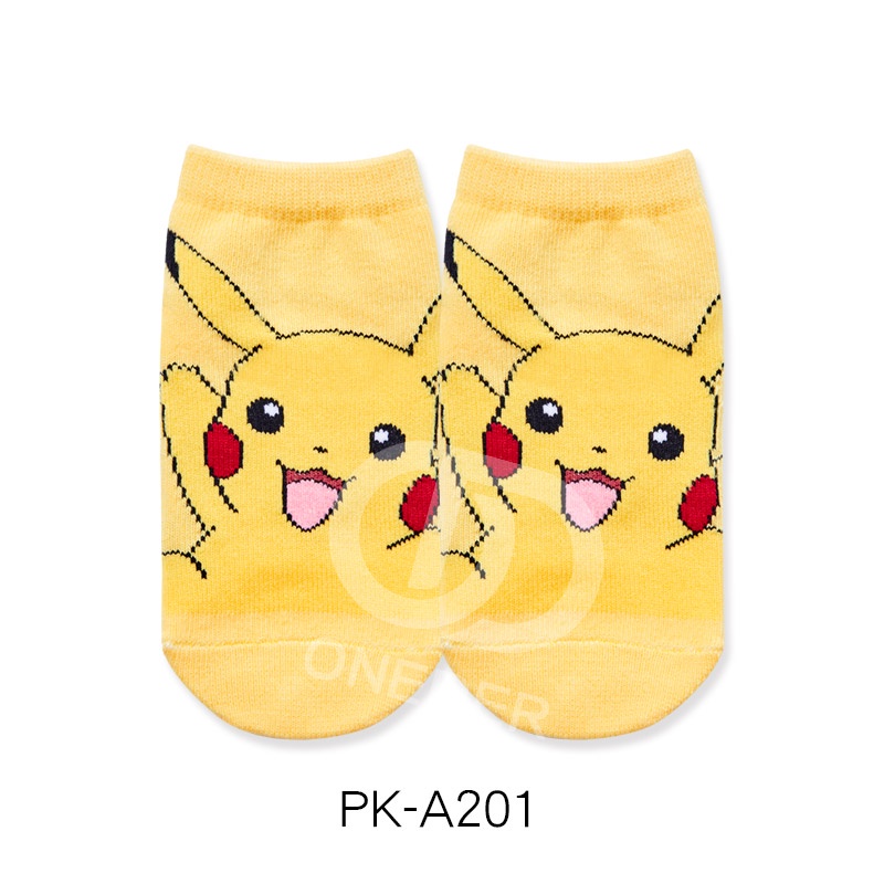 精靈寶可夢皮卡丘幼童直版襪 Pok&eacute;mon幼童止滑襪 台灣製幼童短襪 PK-A201【ONEDER旺達】, , large
