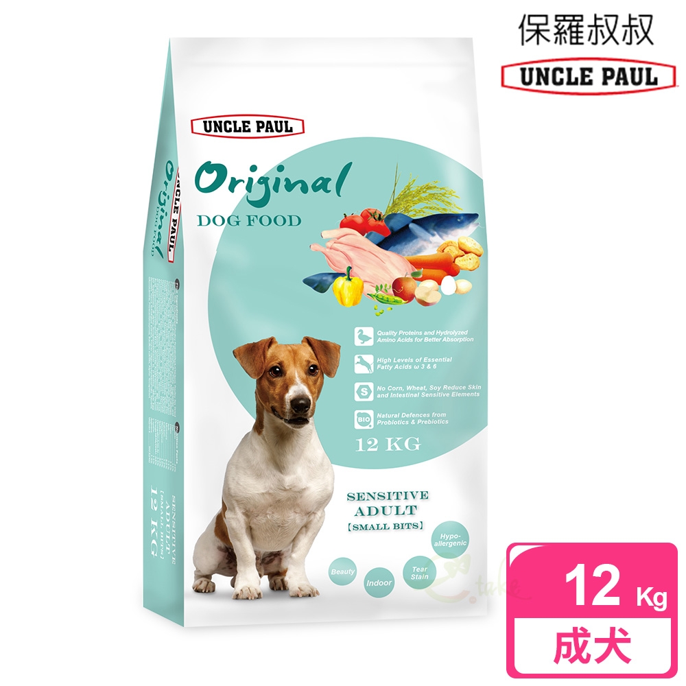 UNCLE PAUL 保羅叔叔 田園生機狗食 12kg 低敏成犬-小顆粒, , large