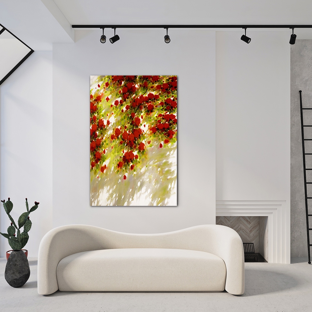 【御畫房】玫瑰花 國家一級畫師手繪油畫60&times;90cm(VF-190), , large