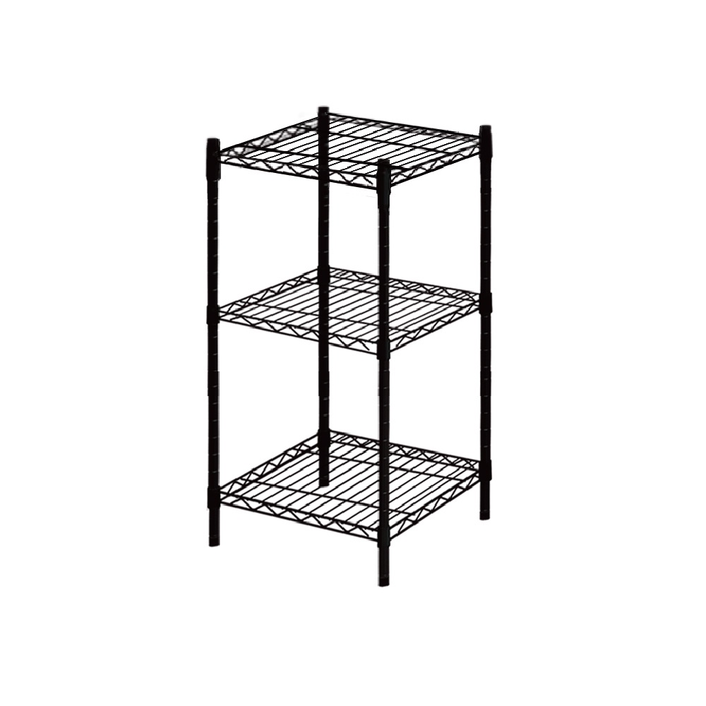 KIWISH 46x40x90H Black 3-Tier Wire Shelving Unit | Heavy Duty Metal Storage Rack | Made in Taiwan, Free Shipping, , large