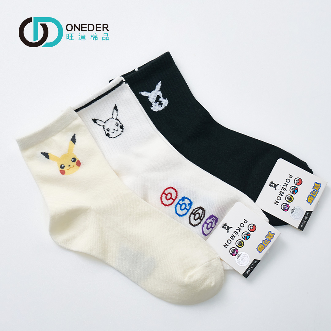 (多款)精靈寶可夢 皮卡丘中筒襪【ONEDER旺達】PK-A301, , large