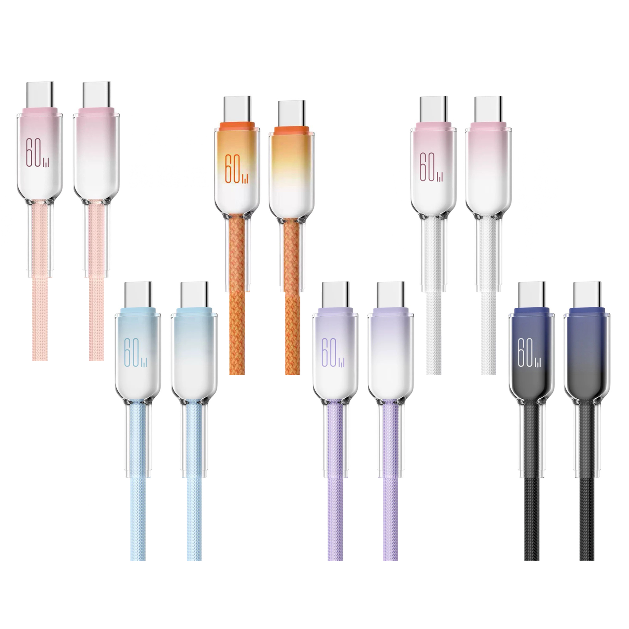 【山水之寶】Type-C to Type-C 100cm/200cm 流光幻彩編織系列 快速充電傳輸線 充電線材 蘋果/安卓均適用, , large
