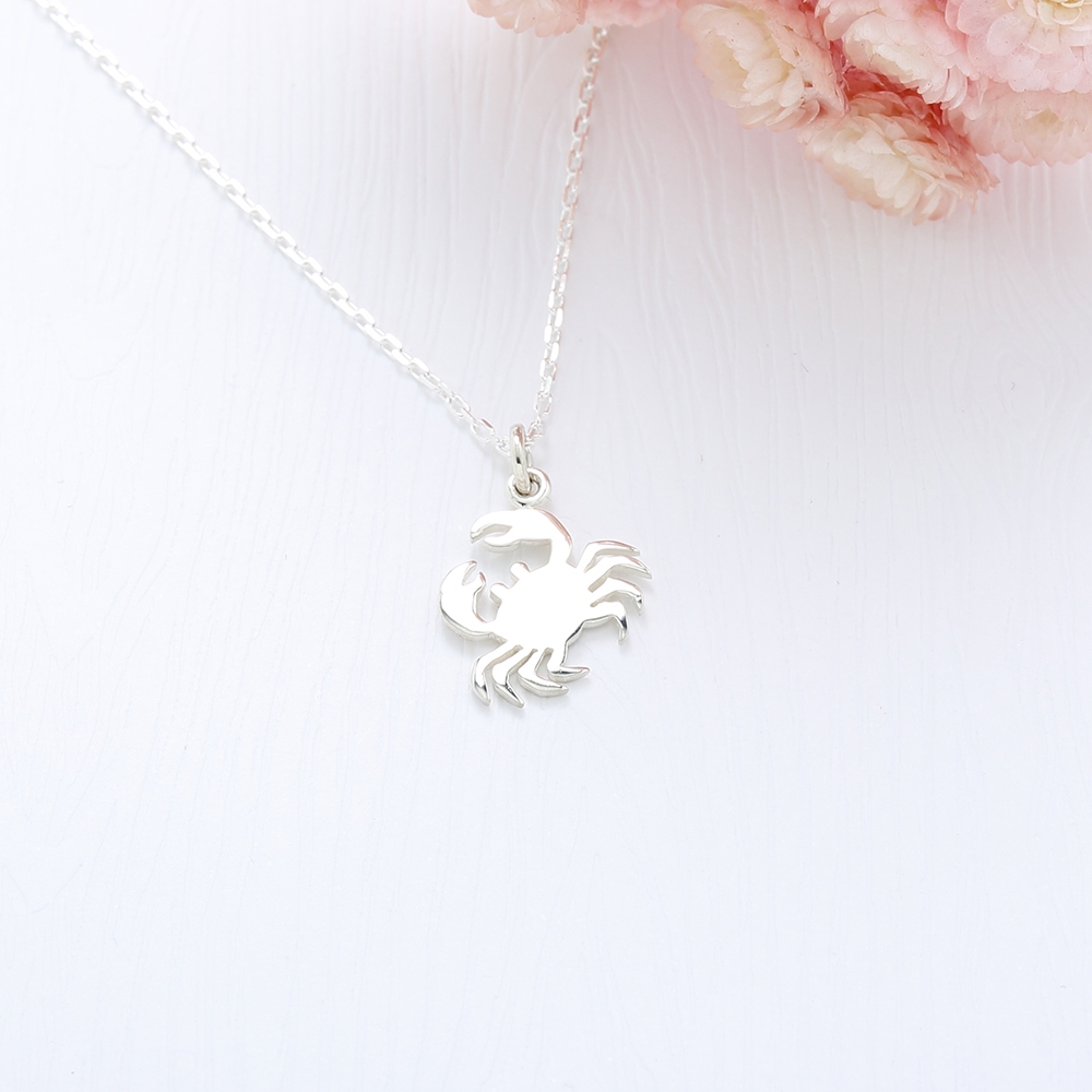 【Angel & Me】Cancer Crab s925 sterling silver necklace birthday gift, , large