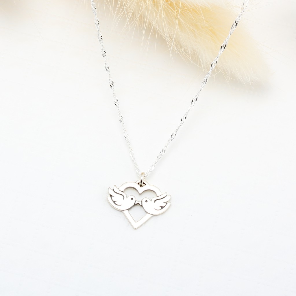 【Angel & Me】Happy Mandarin ducks Sterling silver s925 sterling silver necklace, , large