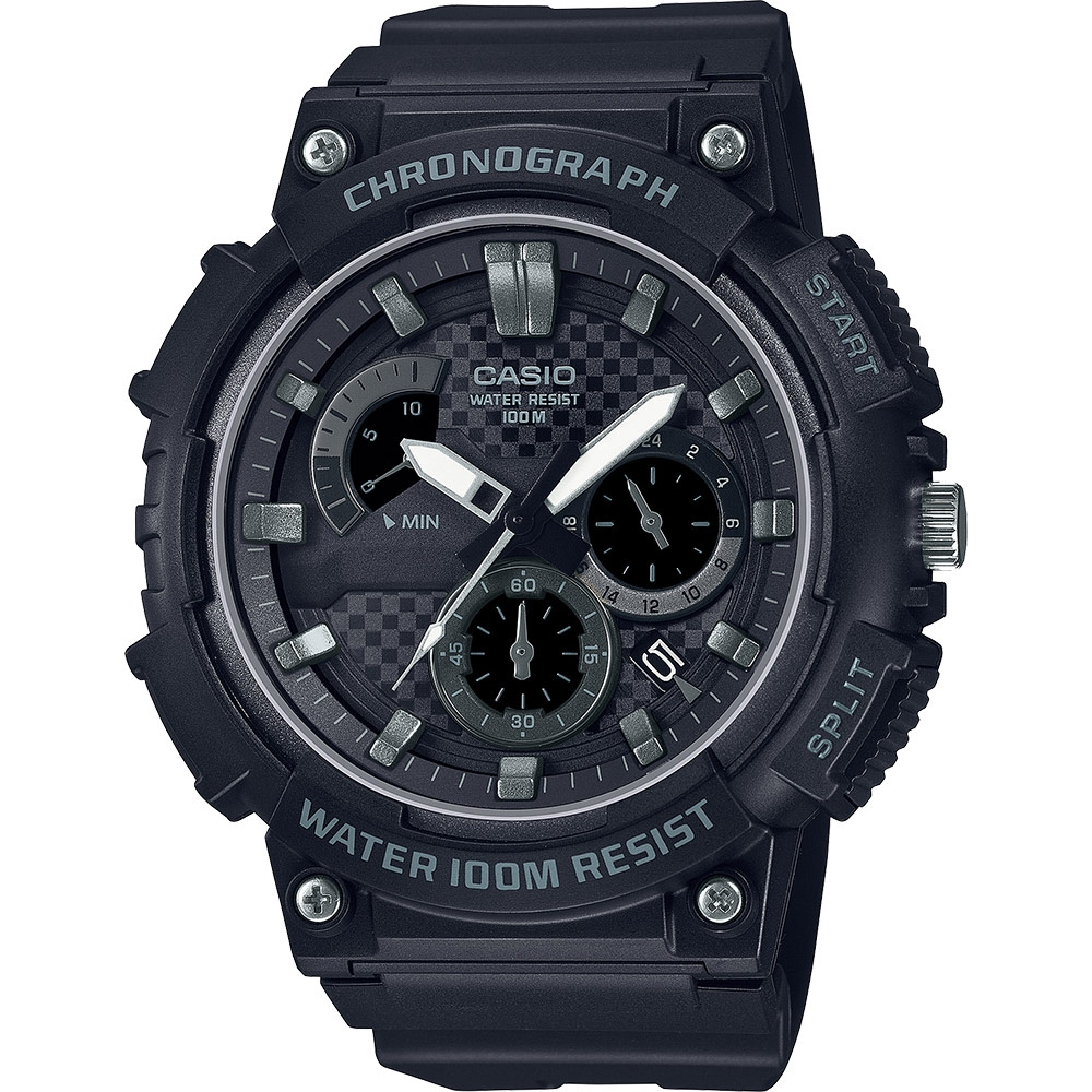 CASIO 卡西歐 賽車方格 指針式手錶 MCW-200H-1A2, , large