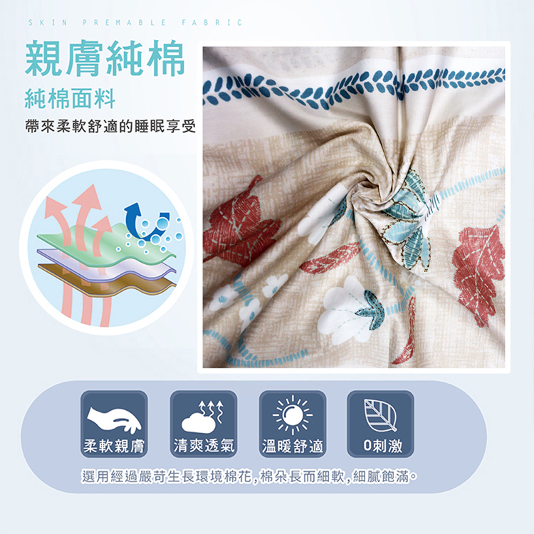 【多利寶寢具】FITNESS 精梳棉雙人加大七件式床罩組-安東尼爾-橘, , large