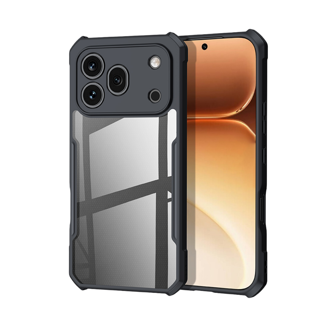 XUNDD訊迪 軍事防摔 榮耀HONOR 600 Pro 鏡頭全包覆 清透保護殼 手機殼(夜幕黑), , large