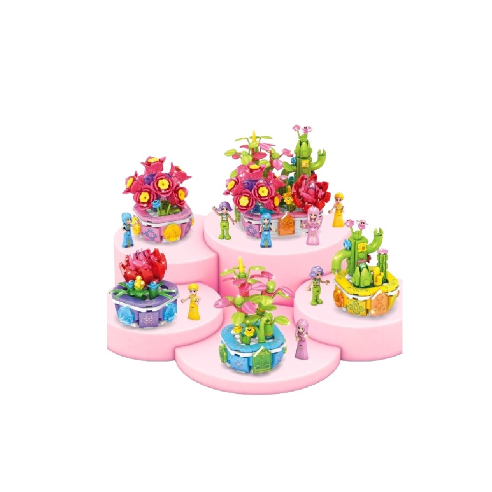  [Brick Republic]LE DI PIN 8101 Floral Diary &ndash; Set of 4 (Educational Building Blocks), , large