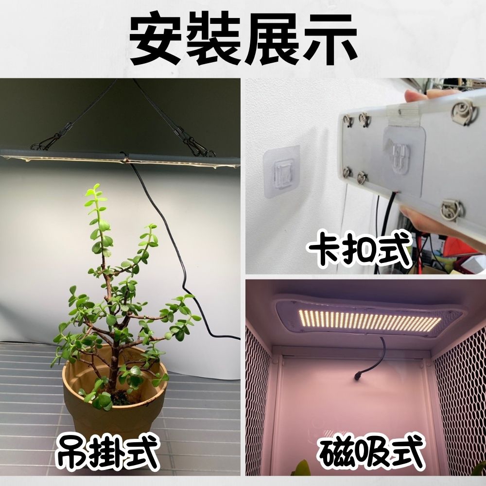 【君沛】磁吸式薄型植物燈板 20W 紅藍光譜 LED植物燈 多肉顯色 育苗 防徒長 植物生長燈 層架燈, , large