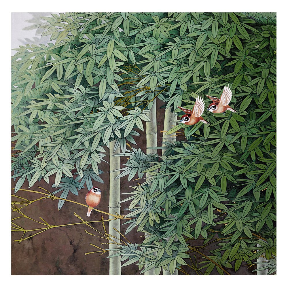 【御畫房】步步高昇 國家一級畫師手繪油畫80&times;80cm(VF-177), , large