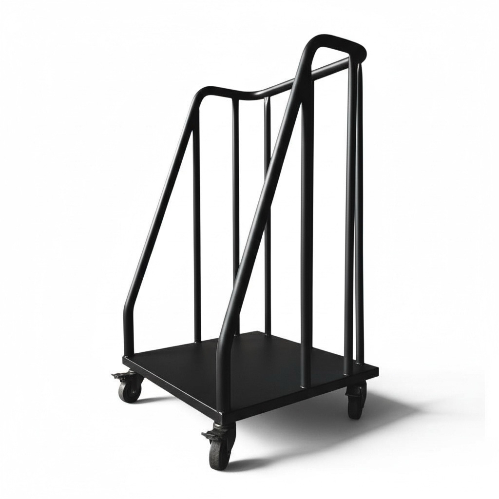 【 SHAONIANNA.TW 】消光霧黑鐵製餐盤回收推車 55x52.5x90cm &ndash; 活動輪附剎車多功能餐盤架 / 餐廳食堂收納運送架, , large