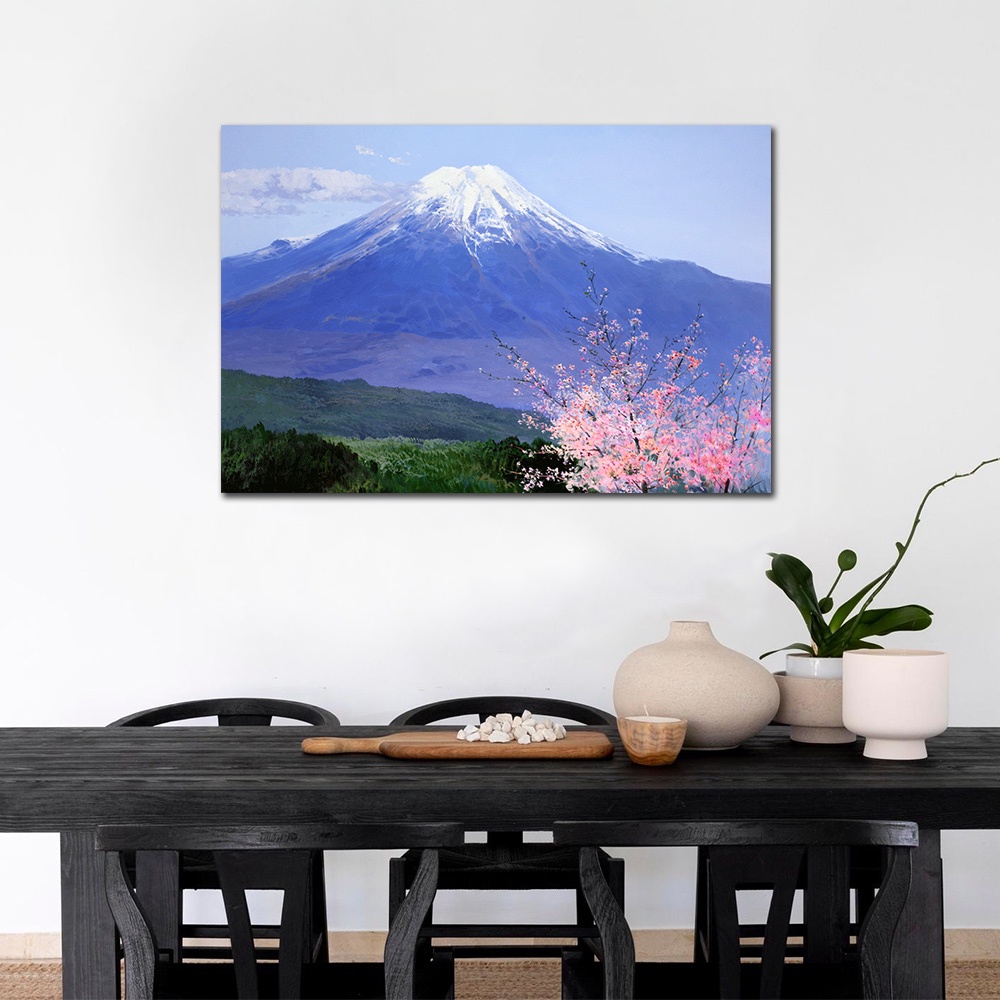 【御畫房】富士山 國家一級畫師手繪油畫60&times;90cm(VF-09), , large