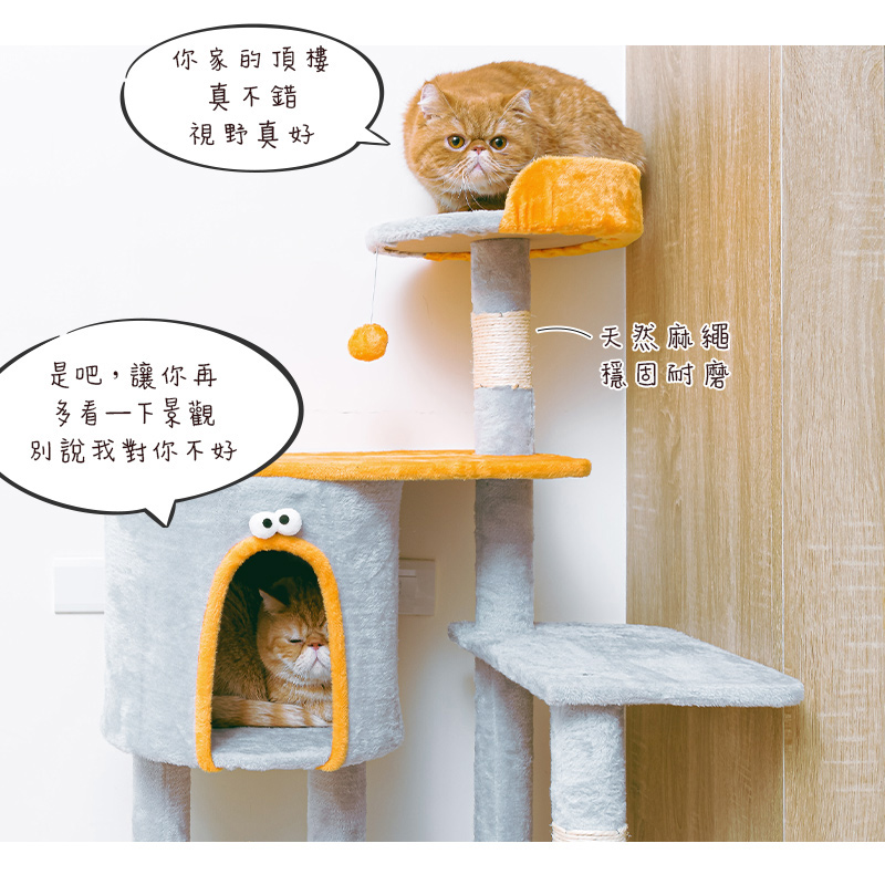 【Y HOUSE】四景一房雲端喵屋貓宅/貓跳台/貓爬架/貓窩/貓玩具/法蘭絨/大型貓窩, , large