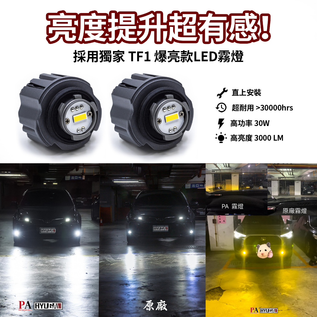 【PA LED】TOYOTA COROLLA CROSS CC LED 霧燈 總成 霧燈模組 霧燈框 線組 開關 30W, , large
