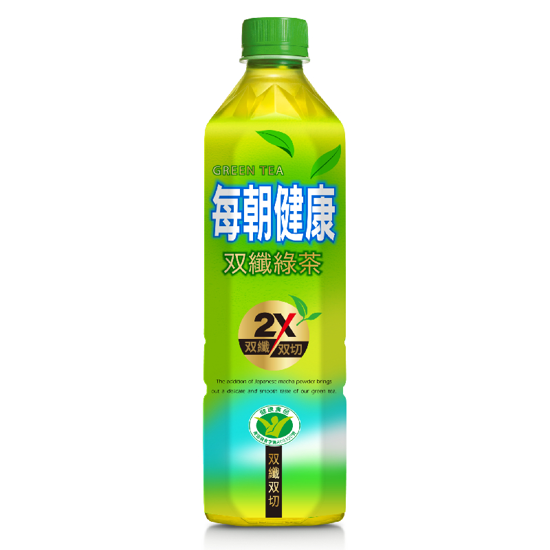 每朝健康雙纖綠茶(無糖) 650ml, , large