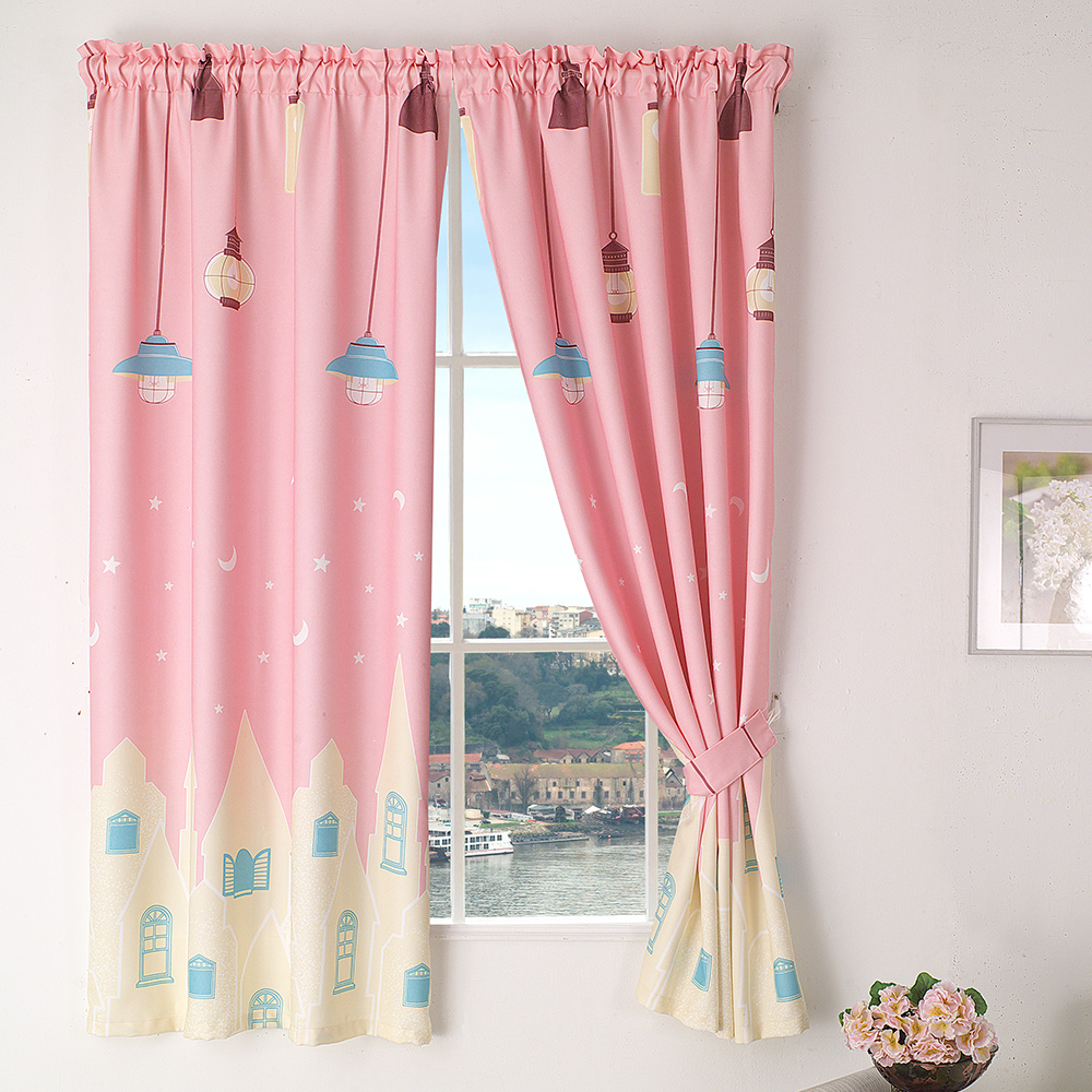 Printed UV-Blocking Blackout Curtain, , large