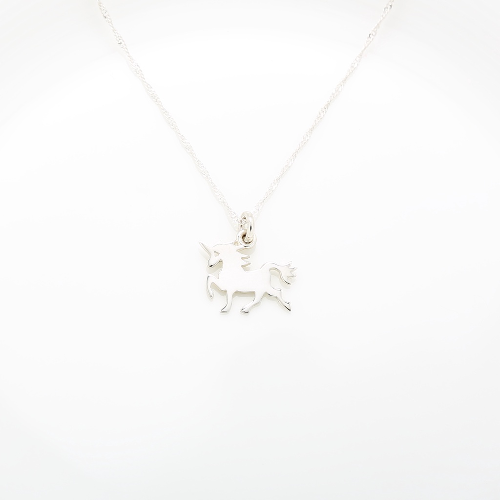 【Angel & Me】Cute Unicorn s925 sterling silver necklace Christmas Birthday gift, , large