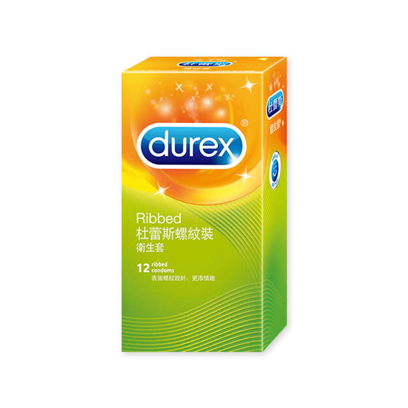 【杜蕾斯Durex】螺紋裝衛生套12入/盒 保險套, , large