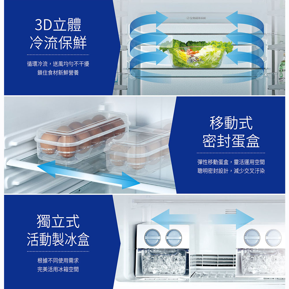 SANLUX 台灣三洋 606公升 一級節能台灣製-3&deg;C變頻微凍室三門電冰箱 SR-V612C, , large
