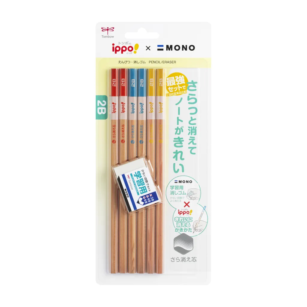 蜻蜓TOMBOW ippo X MONO 2B兒童六角鉛筆組粉, , large
