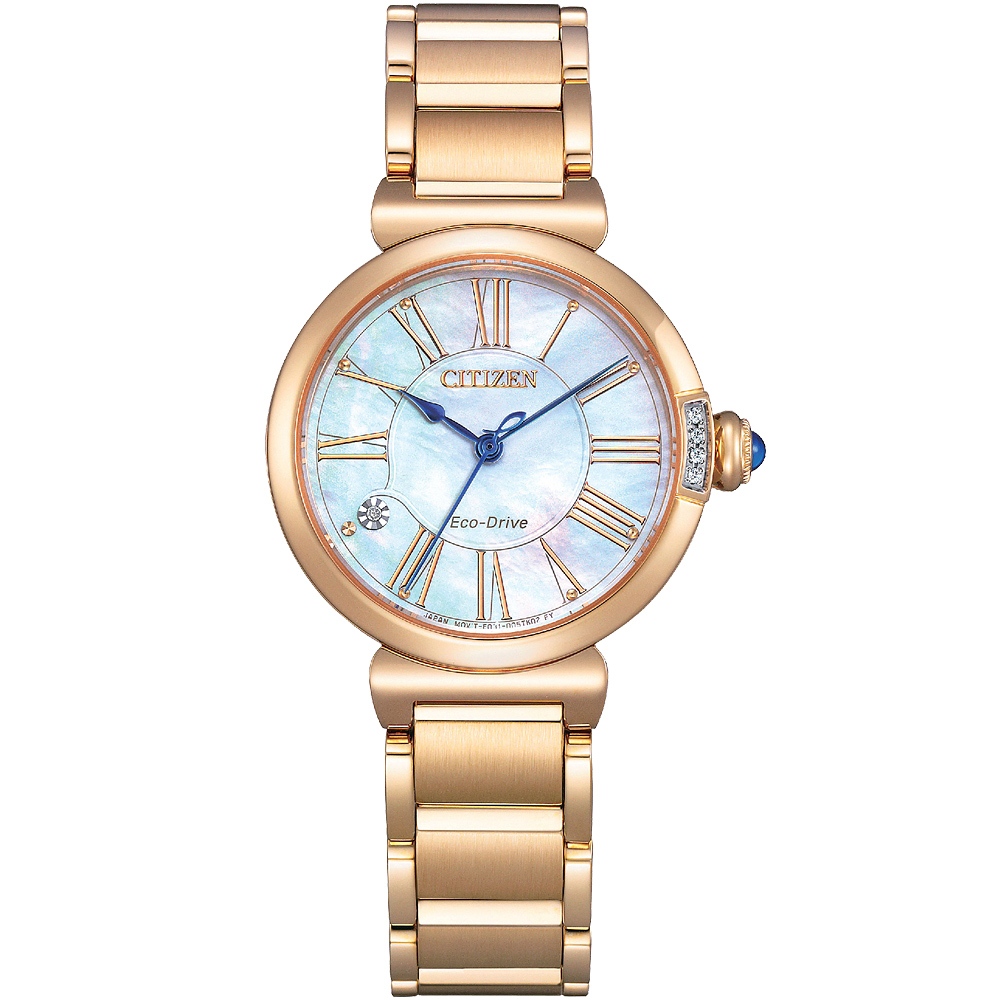 CITIZEN 星辰 L系列  幸福鈴蘭 永恆款 光動能大三針女錶 EM1063-89D, , large
