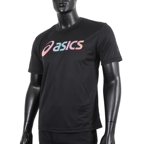 Asics 男女 短袖 T恤 運動 透氣 吸濕 快乾 抗UV 台灣製 延續 黑 [2033B666-001], , large