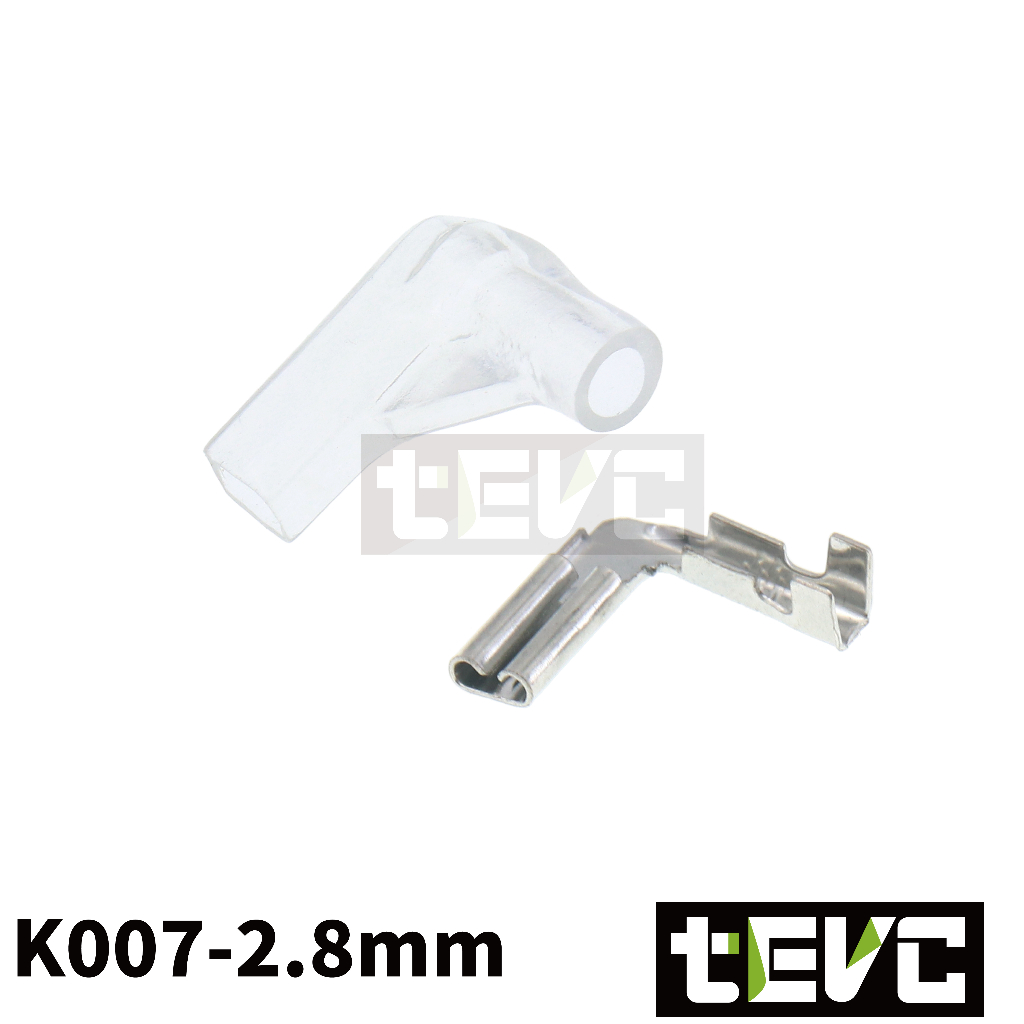 《tevc》K007 汽車 機車 旗型端子 護套 旗型 2.8/4.8/6.3mm 改裝 喇叭 繼電器 L型, , large