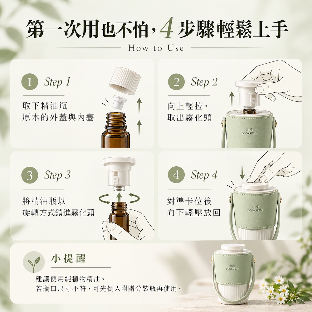 攜帶式香氛機【2色可選】香氛杯精油原瓶 充電 便攜 擴香機 精油 擴香儀 usb 車用薰香 精油霧化機 香氛儀 噴霧機 無水, , large