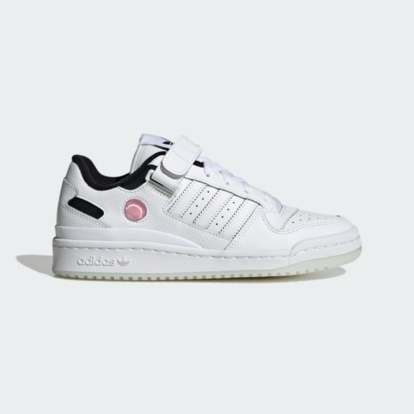 Kixpress-Adidas Forum Low W 女 運動休閒鞋 舒適 穿搭 白 粉紅 [HQ1932], , large