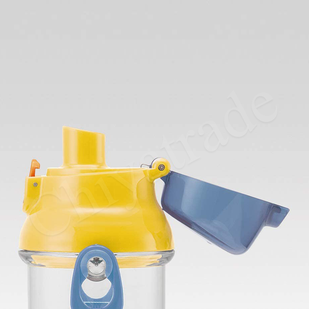 【百科良品】日本製 小小兵 彈蓋直飲水壺 隨身瓶 抗菌加工 480ML(附背帶), , large