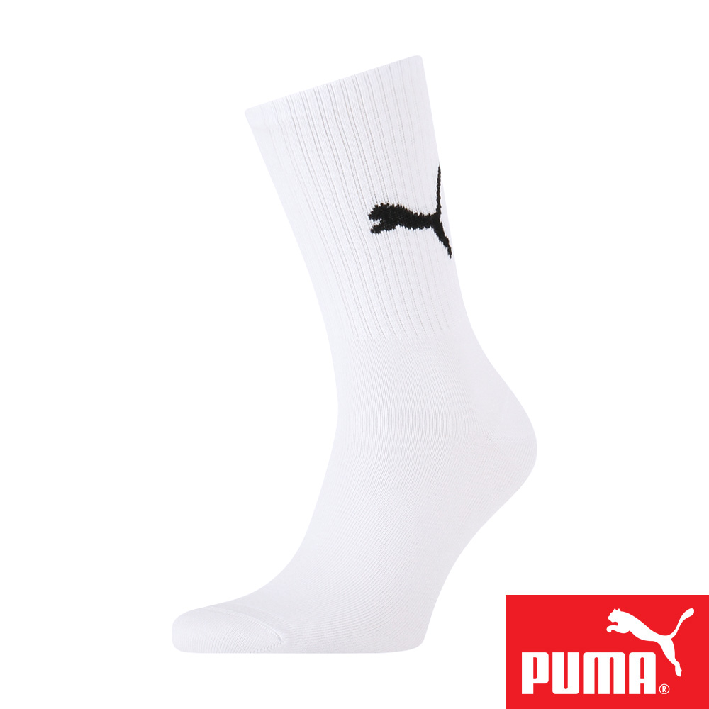 PUMA 男女款運動中短筒襪 1雙裝 彪馬 跳豹 男襪 女襪 襪子 運動襪 小腿襪 棉襪 柔軟 高彈 耐磨 抗菌 701244024200黑、701244024300白, , large