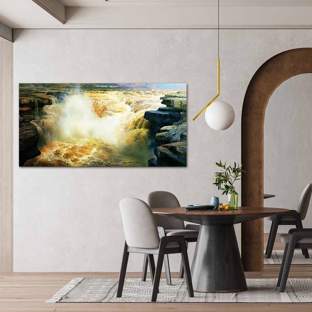 【御畫房】黃河頌 國家一級畫師手繪油畫60&times;120cm(VF-147), , large