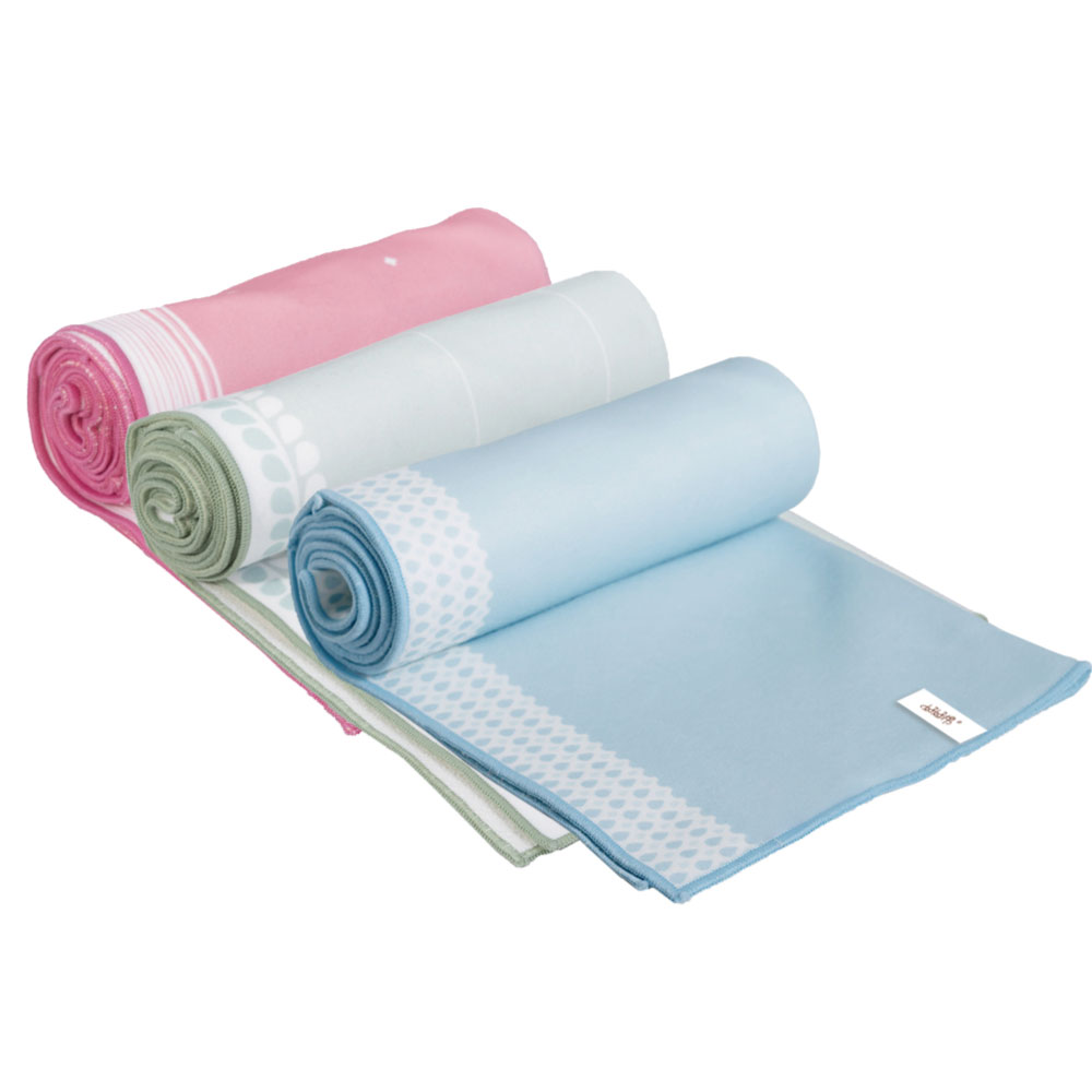 Holdme hair towel wrap L Three-Piece Set &ndash; Blue, Green, Pink, , large