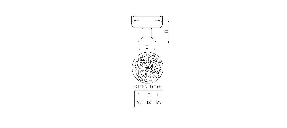 Zinc knob, , large