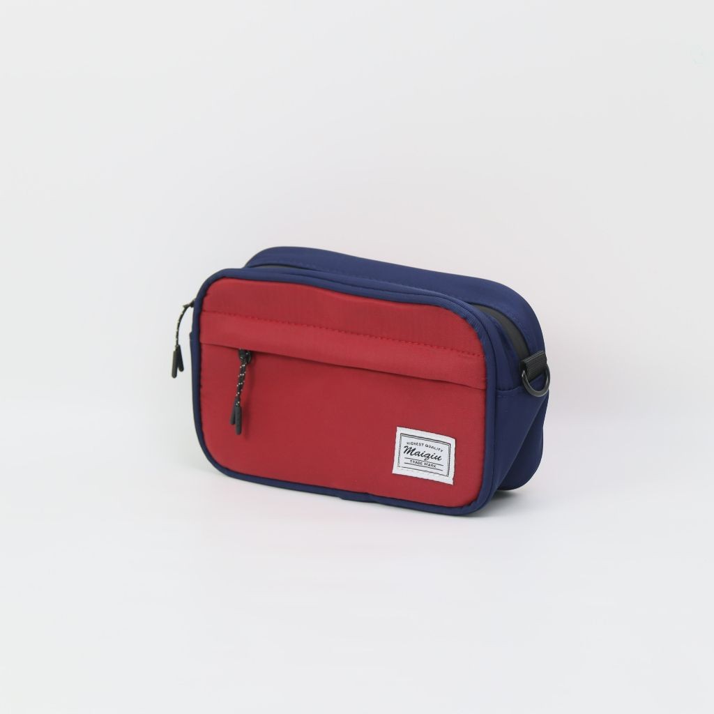 【MQ】 Colorblock Brick Bag, , large
