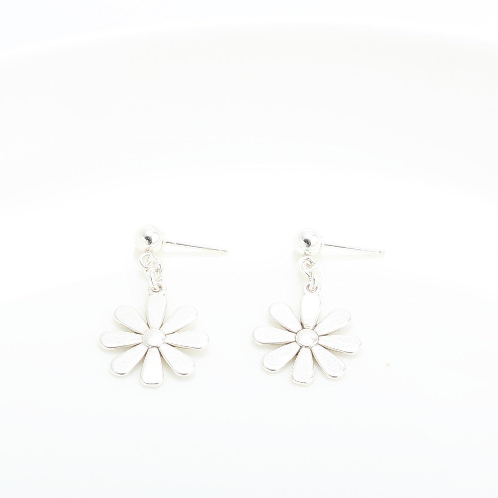 【Angel & Me】Daisy Flower s925 sterling silver earrings (changeable ear clips), , large