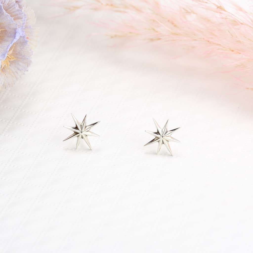 【Angel & Me】Star of Hope s925 sterling silver earrings Birthday gift, , large