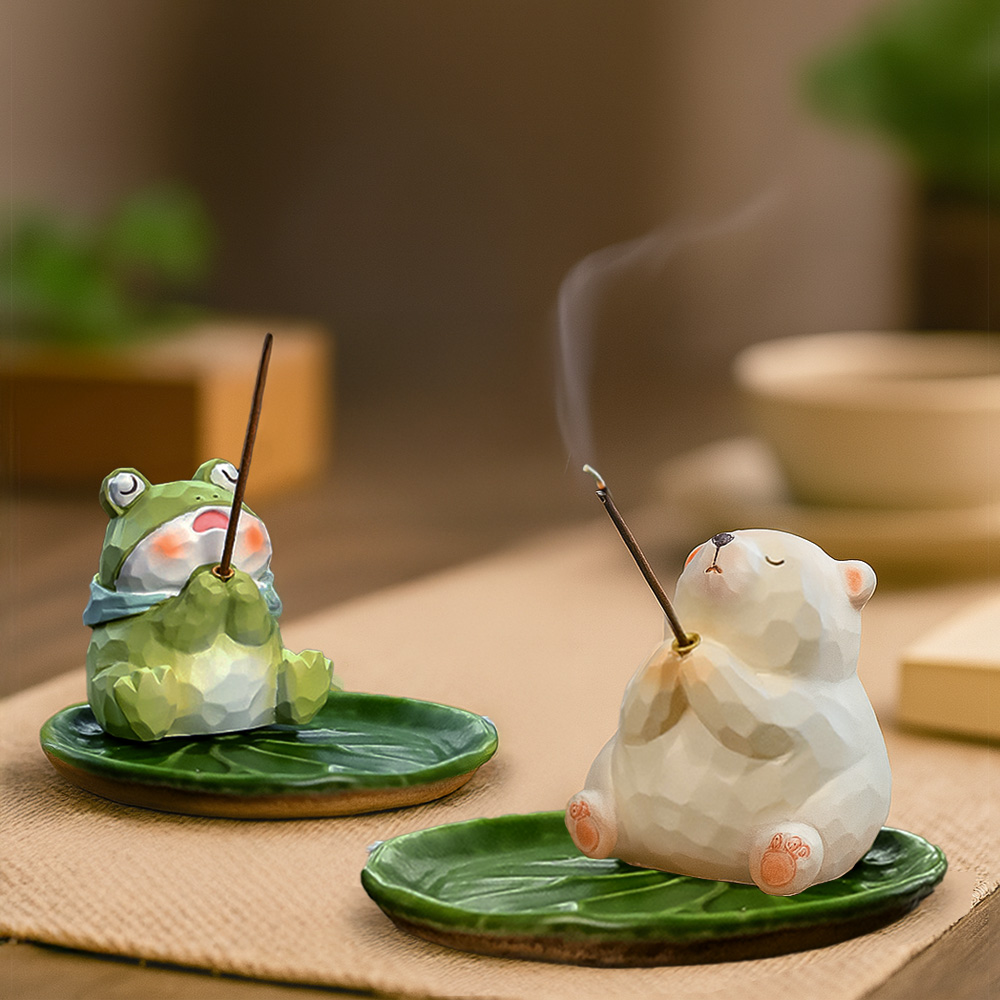 【上手家居】乖萌動物線香座 小熊(線香盤/香座/香插/臥香座), , large