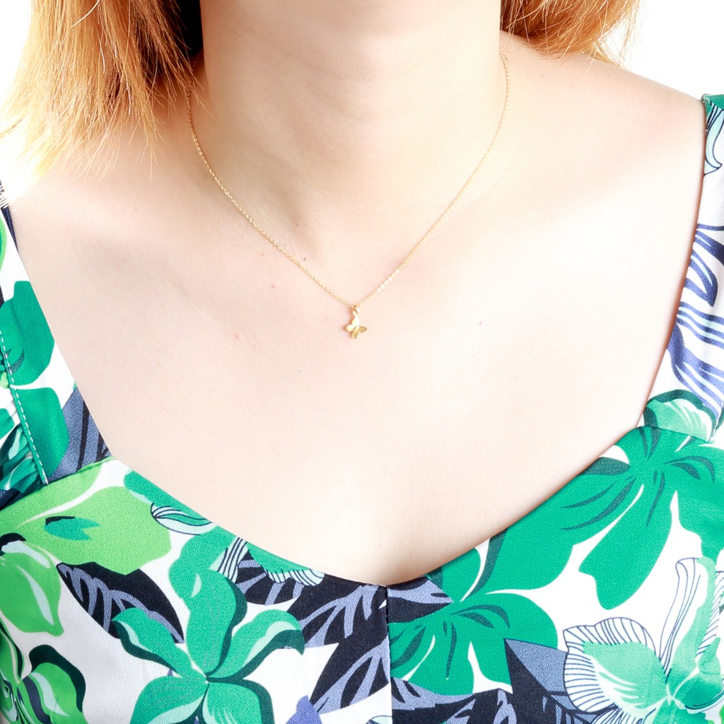 【Angel & Me】Butterfly s925 sterling silver 24k gold plated necklace gift, , large