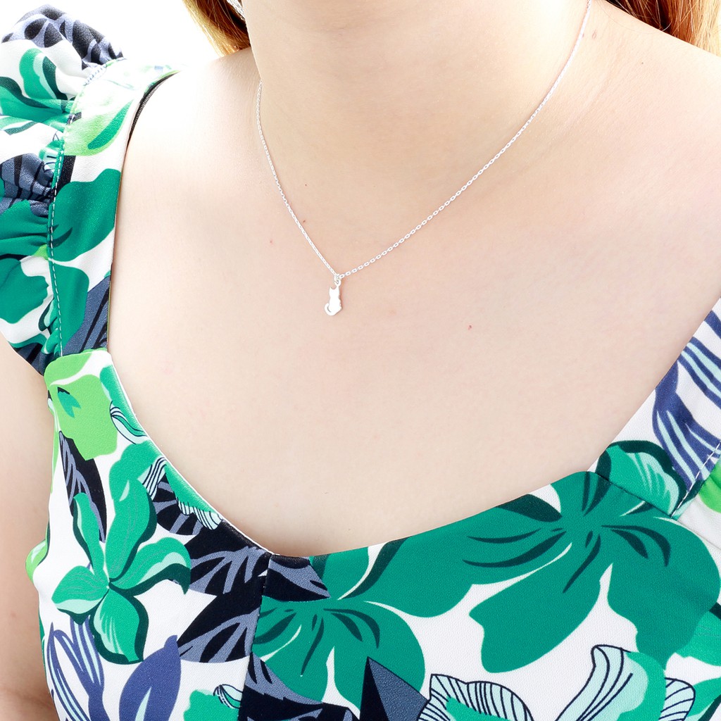 【Angel & Me】Lucky Cat Kitten Meow s925 sterling silver necklace birthday gift, , large