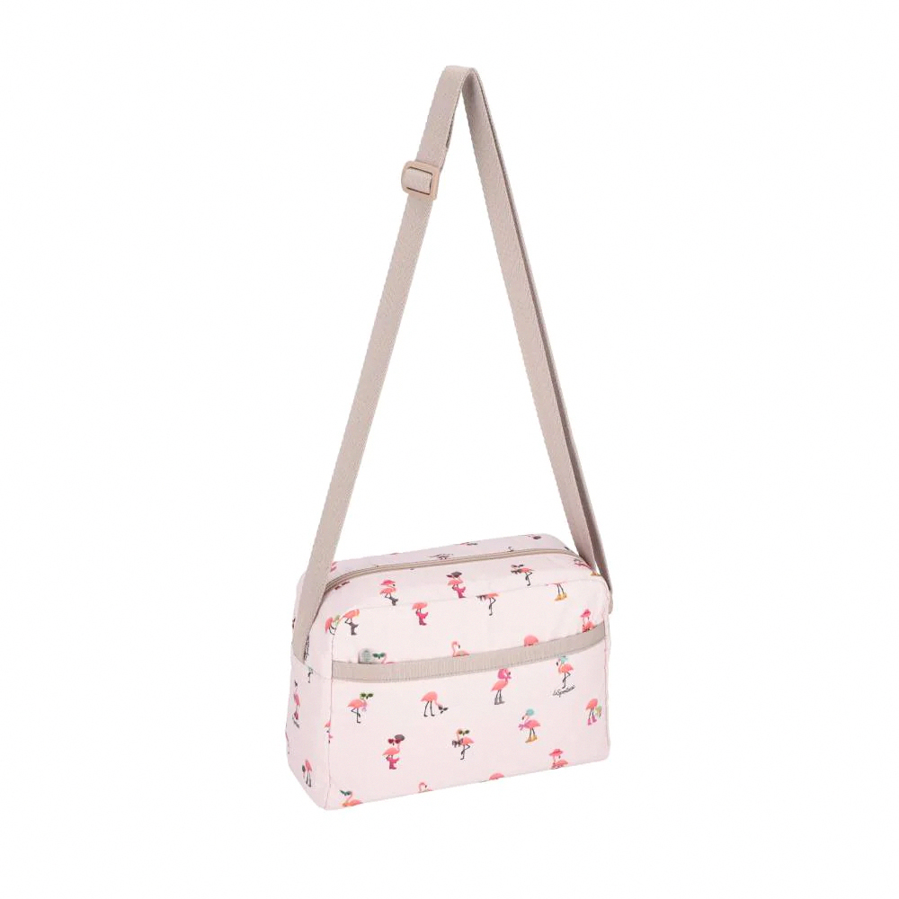 Lesportsac Daniella Crossbody 拉鍊斜背包 側背包 通勤隨身包 送禮 禮物 推薦 女包(紅鶴海島派對)L261-2434PB-HG20, , large