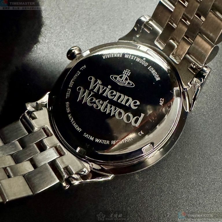[星晴錶業]Vivienne Westwood手錶,38mm,VW30320銀白色錶面玫瑰金錶殼金銀相間精鋼錶帶款, , large