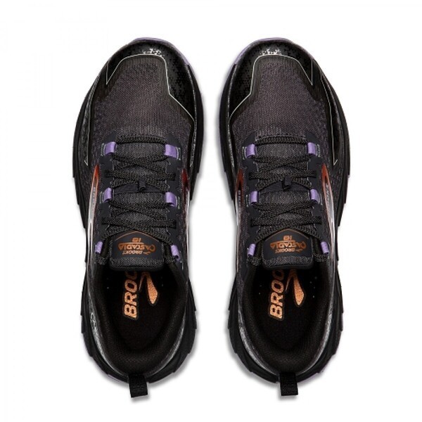 Brooks Cascadia 18 女 慢跑鞋 運動 路跑 避震緩衝象限 穩定 寬楦 黑紫 [1204161D048], , large