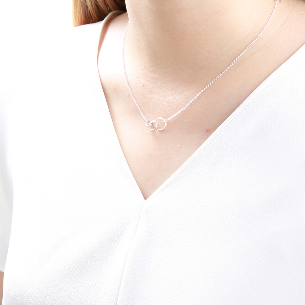 【Angel & Me】Complete Circle Round s925 sterling silver necklace gift, , large