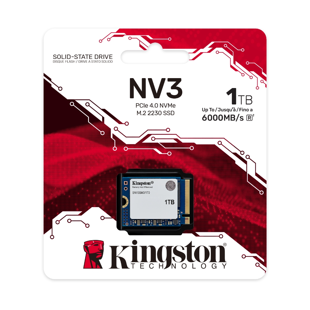 【Kingston】金士頓 1TB NV3 PCIe 4.0 NVMe SSD SNV3SM3 代理商公司貨, , large
