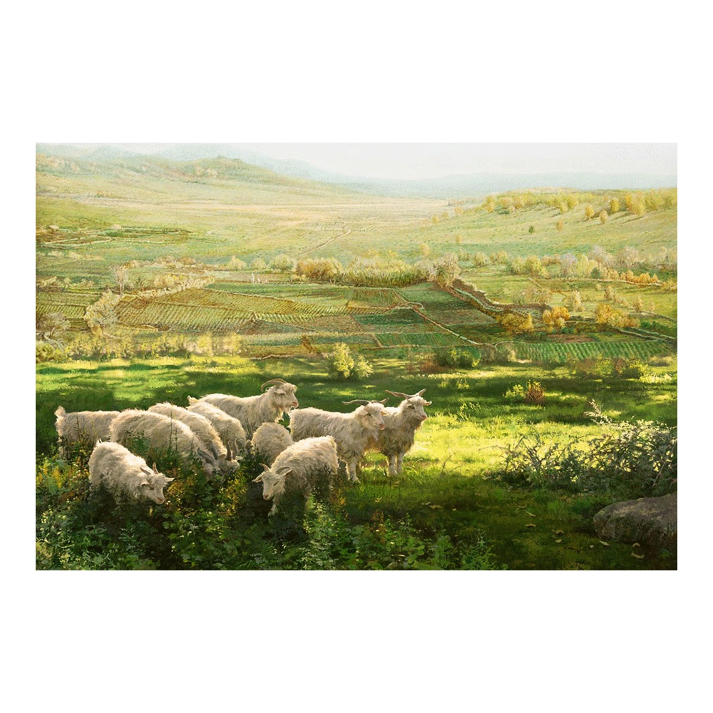 【御畫房】春風得意 國家一級畫師手繪油畫60&times;90cm(VF-12), , large
