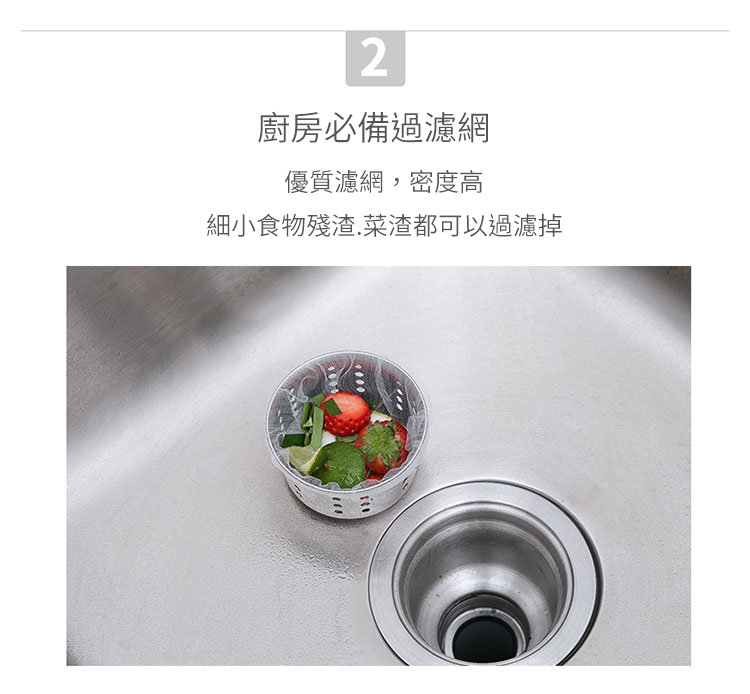 巧易潔廚房水槽濾水網_50入, , large