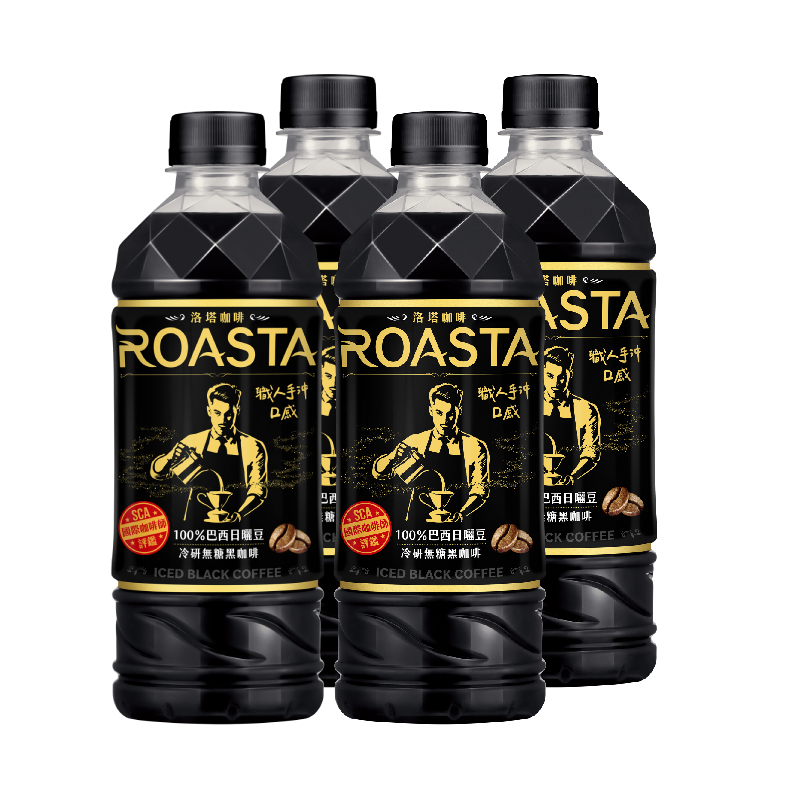 ROASTA冷研無糖黑咖啡PET455ml, , large
