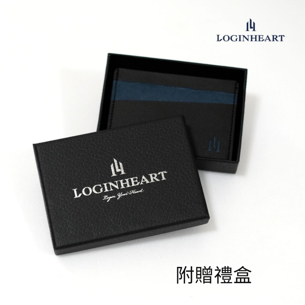 [LOGINHEART]全防護屏蔽感應卡夾 紳士黑藍 可客製 5卡層皆受屏蔽 防盜刷 防消磁 台灣製造獨家精品, , large