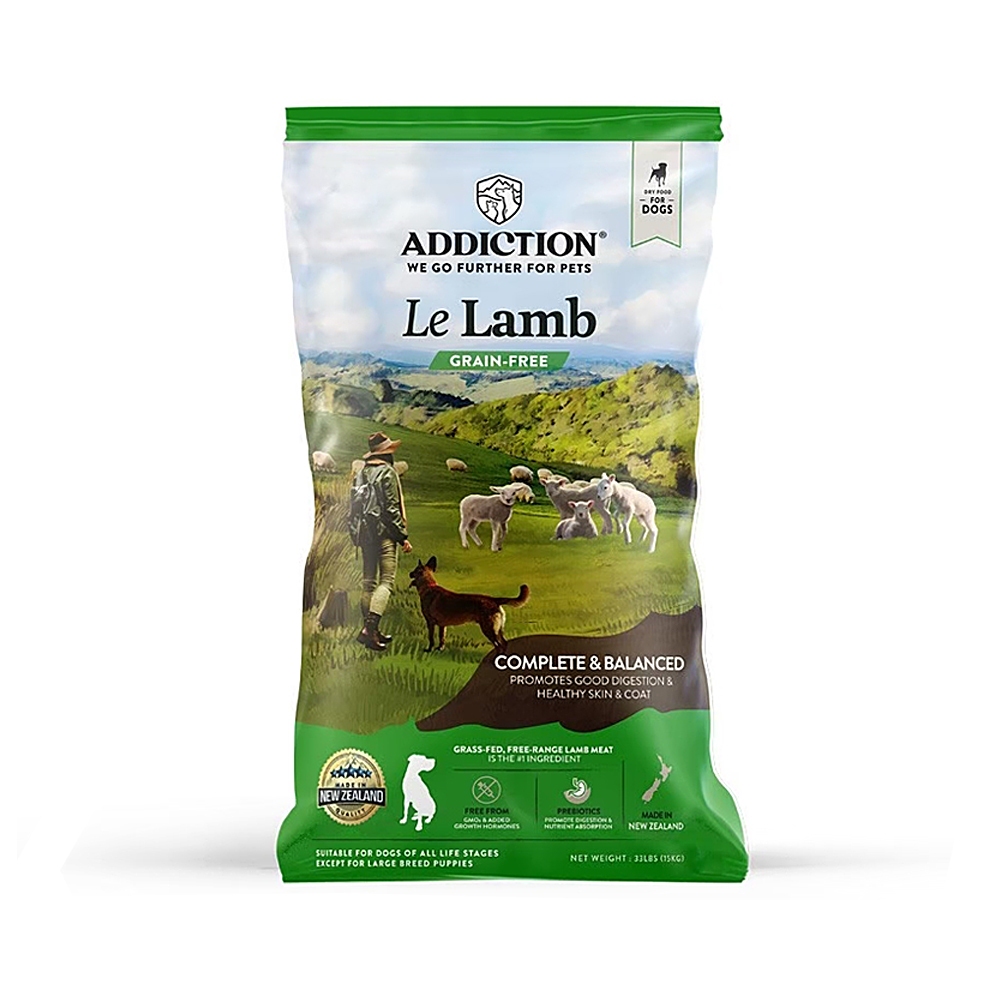 【ADDICTION 自然癮食】草飼羊 無穀全齡犬飼料1.8kg, , large